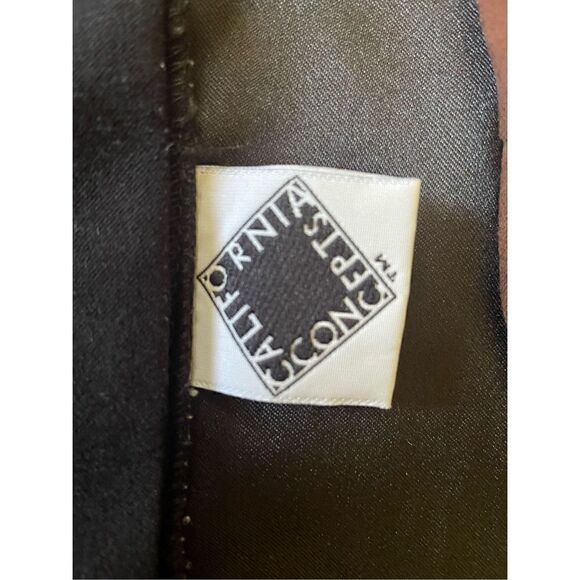 Vintage California Concepts Maxi Dress Black Brown Sleeveless Giraffe Size 14 - Picture 2 of 7